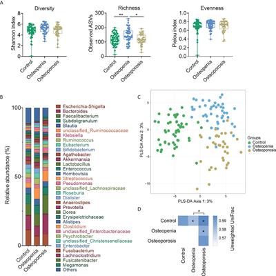 Changes in the composition of gut and vaginal microbiota in patients with postmenopausal osteoporosis